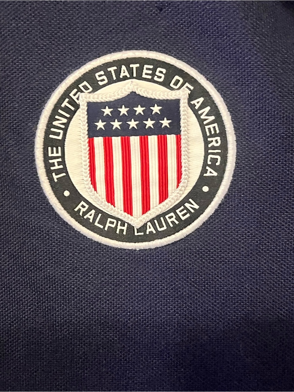 Polo Ralph Lauren USA Shield Crest Navy Polo Patriotic Americana Men’s Size L - Picture 6 of 10